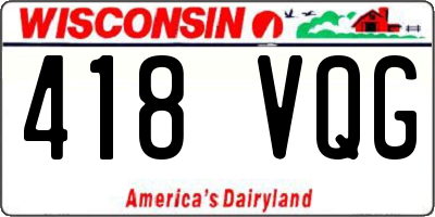 WI license plate 418VQG