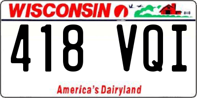 WI license plate 418VQI