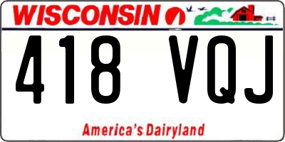 WI license plate 418VQJ