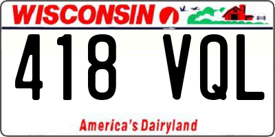 WI license plate 418VQL