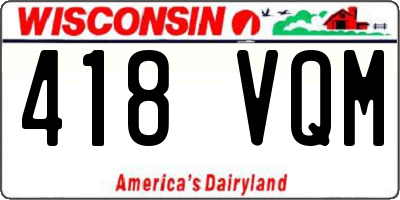WI license plate 418VQM