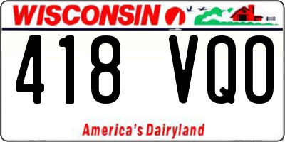 WI license plate 418VQO
