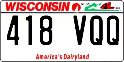 WI license plate 418VQQ