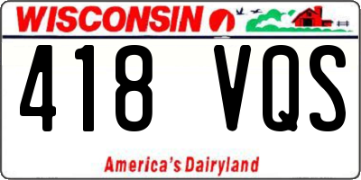 WI license plate 418VQS