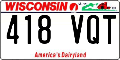 WI license plate 418VQT