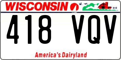 WI license plate 418VQV