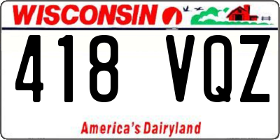 WI license plate 418VQZ