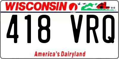 WI license plate 418VRQ