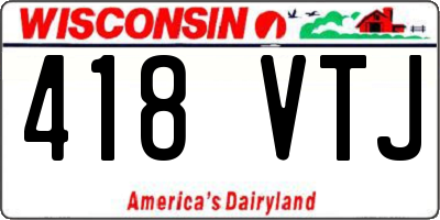 WI license plate 418VTJ