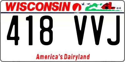 WI license plate 418VVJ