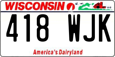 WI license plate 418WJK