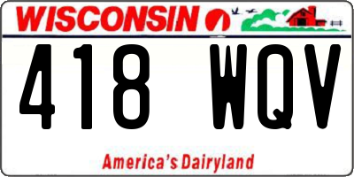WI license plate 418WQV
