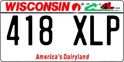 WI license plate 418XLP