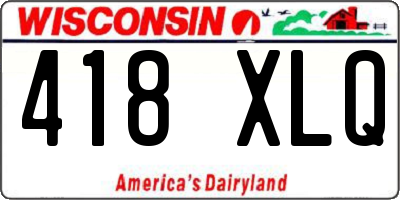 WI license plate 418XLQ