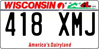 WI license plate 418XMJ