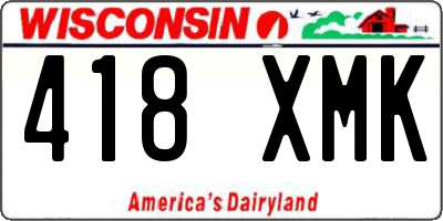 WI license plate 418XMK