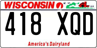 WI license plate 418XQD