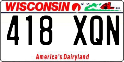 WI license plate 418XQN