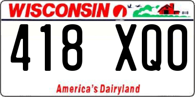 WI license plate 418XQO