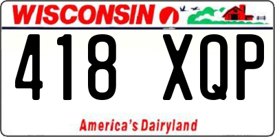 WI license plate 418XQP