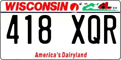 WI license plate 418XQR