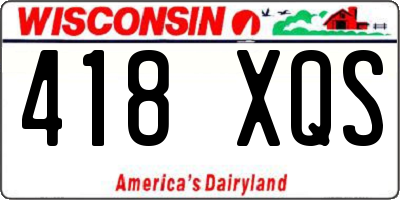 WI license plate 418XQS