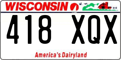 WI license plate 418XQX