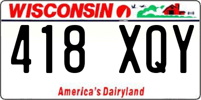 WI license plate 418XQY