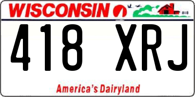 WI license plate 418XRJ