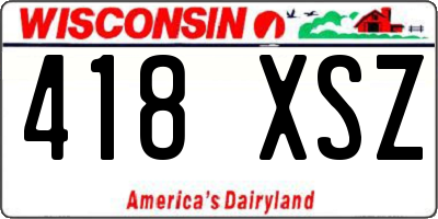 WI license plate 418XSZ