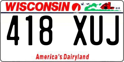 WI license plate 418XUJ