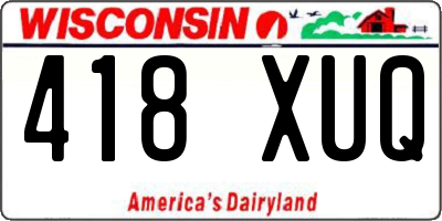 WI license plate 418XUQ