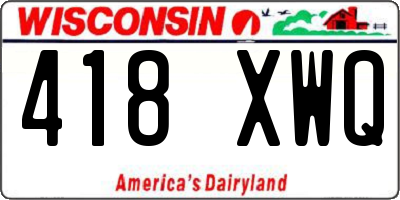 WI license plate 418XWQ