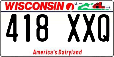 WI license plate 418XXQ