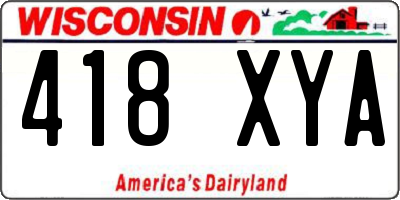 WI license plate 418XYA