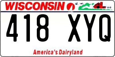 WI license plate 418XYQ