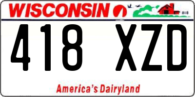 WI license plate 418XZD