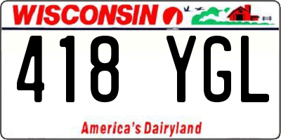 WI license plate 418YGL