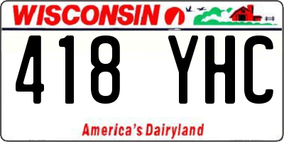 WI license plate 418YHC