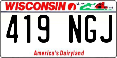 WI license plate 419NGJ