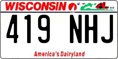 WI license plate 419NHJ