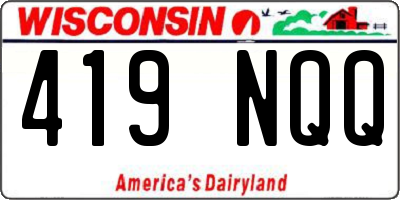 WI license plate 419NQQ
