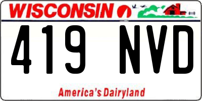 WI license plate 419NVD
