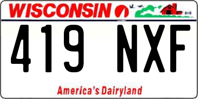 WI license plate 419NXF