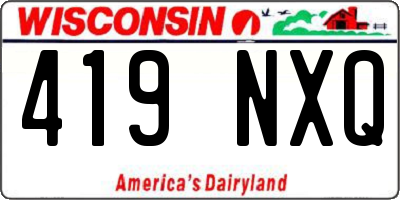 WI license plate 419NXQ