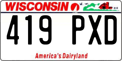 WI license plate 419PXD