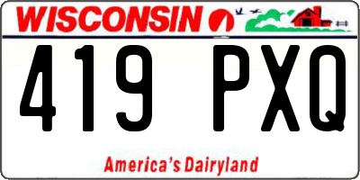 WI license plate 419PXQ