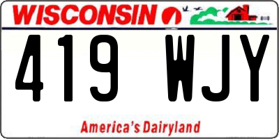 WI license plate 419WJY