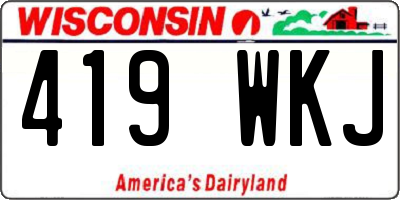 WI license plate 419WKJ