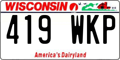 WI license plate 419WKP